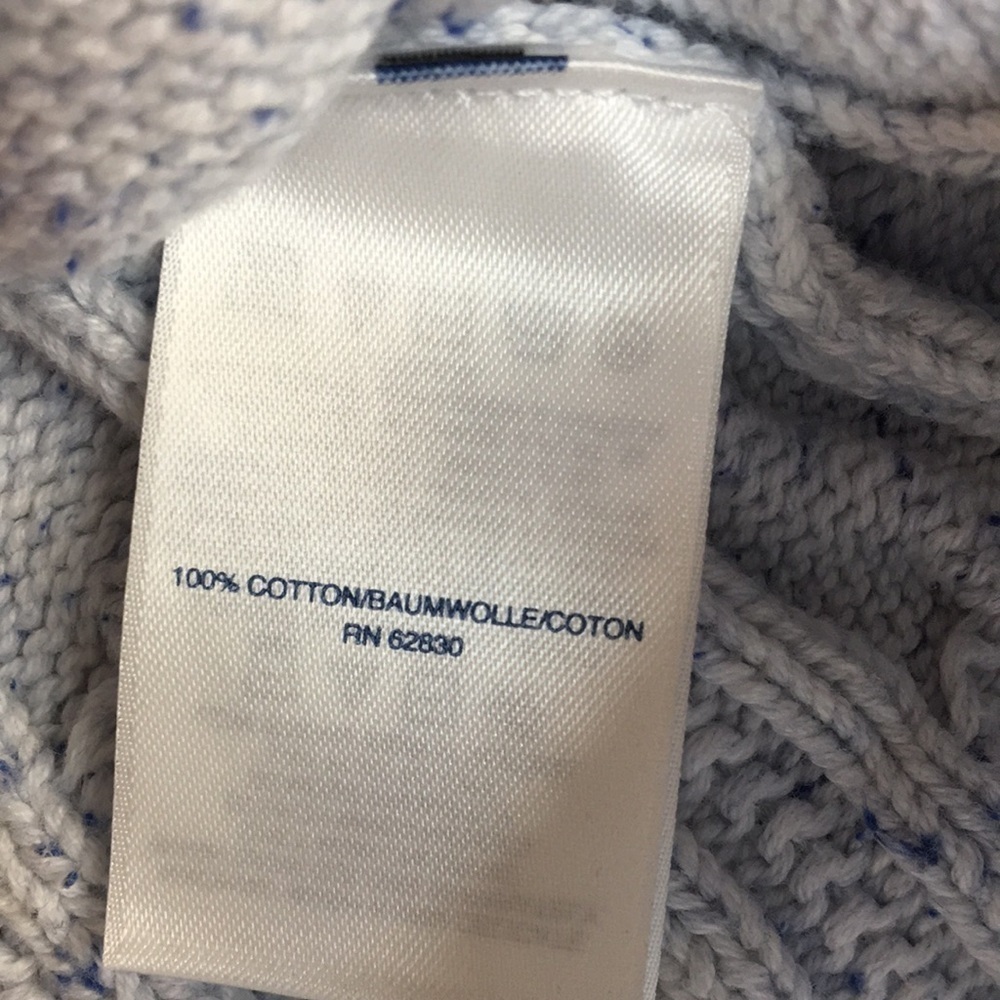 Lands End Women’s White and Blue Drifter Sweater Size L Like-NEW Condition - Picture 4 of 5